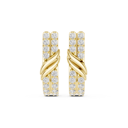 Varelle Diamond Twist Bar Earrings