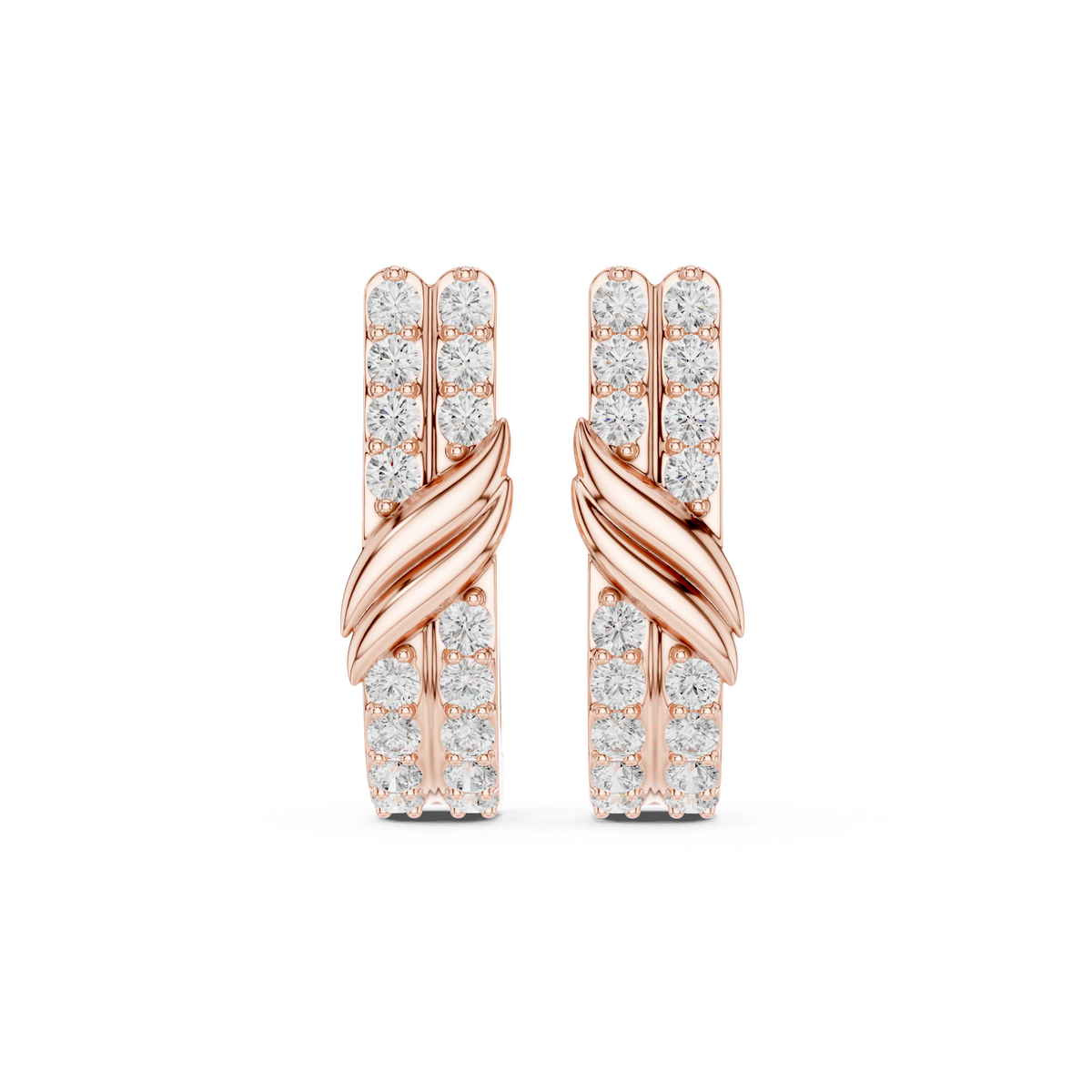 Varelle Diamond Twist Bar Earrings