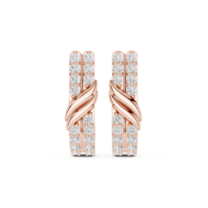 Varelle Diamond Twist Bar Earrings