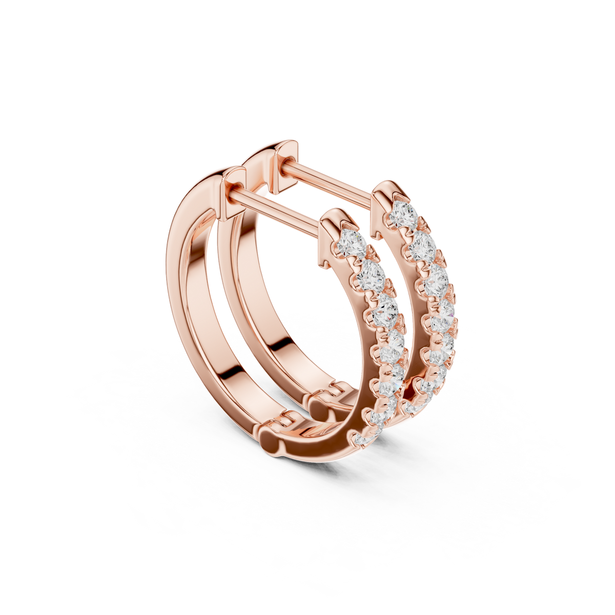 Lunessa Round Diamond Hoops Earring