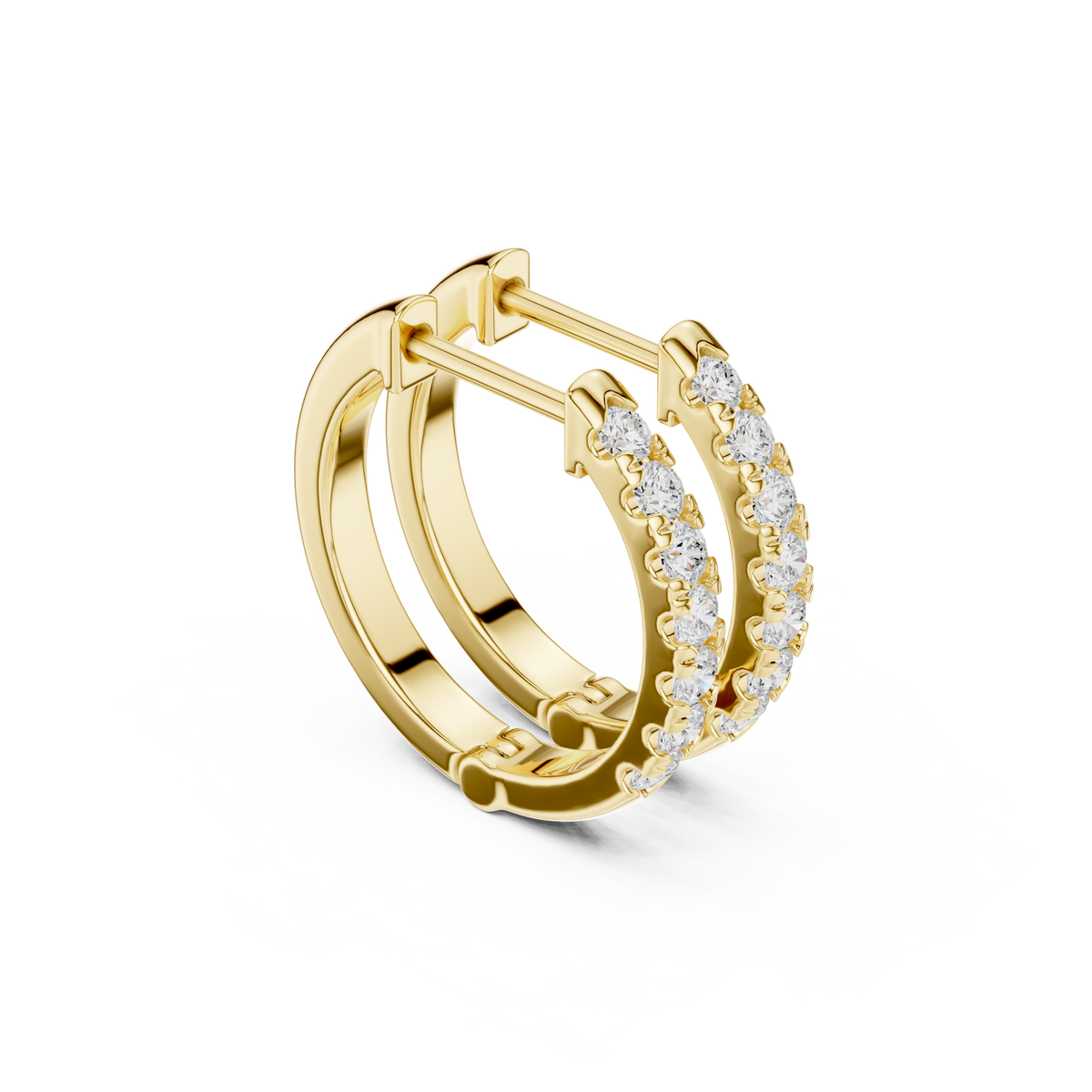 Lunessa Round Diamond Hoops Earring