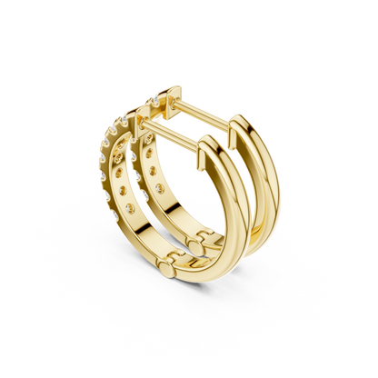Lunessa Round Diamond Hoops Earring