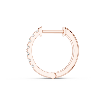 Lunessa Round Diamond Hoops Earring
