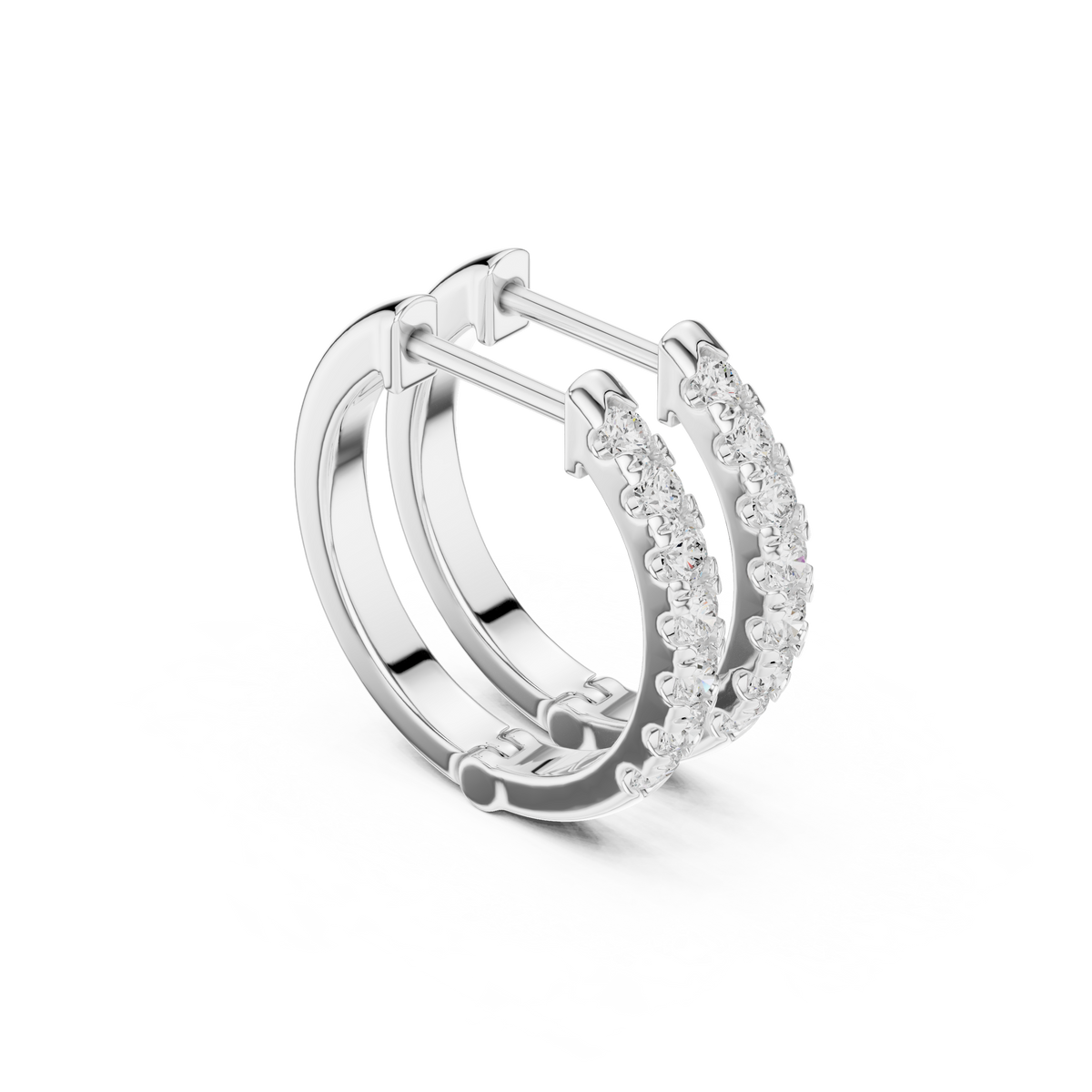 Lunessa Round Diamond Hoops Earring