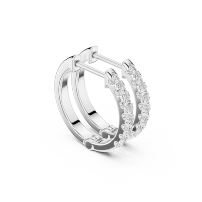 Lunessa Round Diamond Hoops Earring