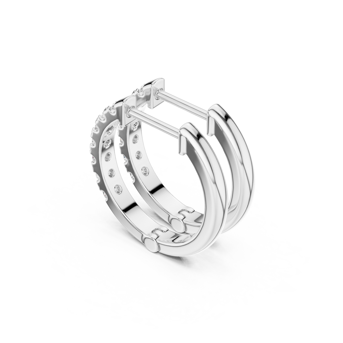 Lunessa Round Diamond Hoops Earring