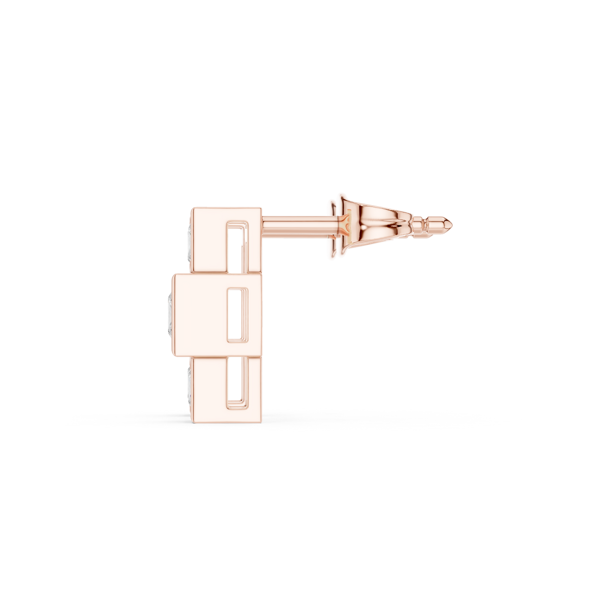 Zavira Princess Diamond Cube Studs
