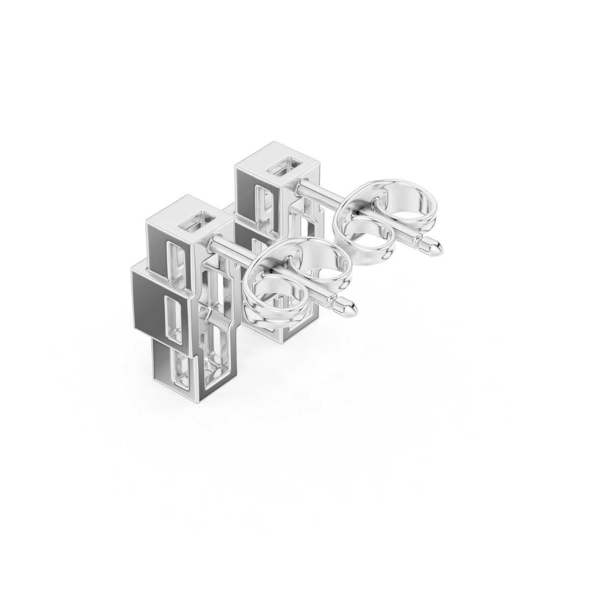 Zavira Princess Diamond Cube Studs