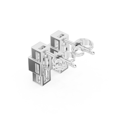 Zavira Princess Diamond Cube Studs