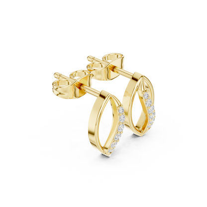 Avenza Round Diamond Leafline Studs