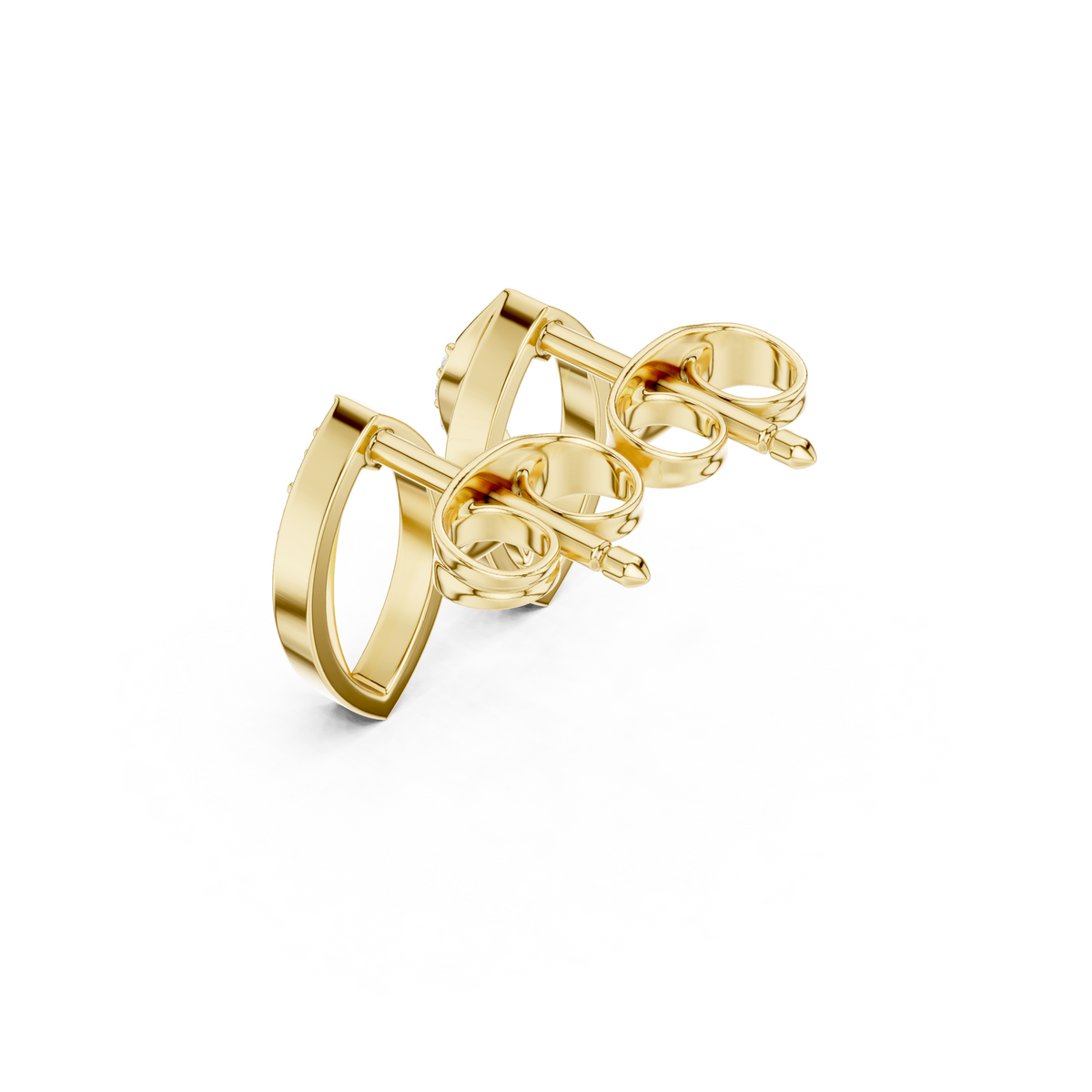 Avenza Round Diamond Leafline Studs