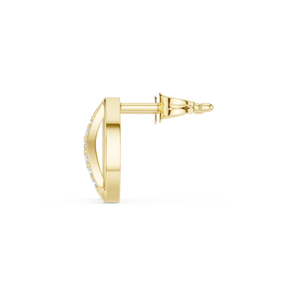 Avenza Round Diamond Leafline Studs