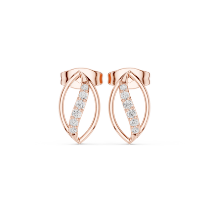 Avenza Round Diamond Leafline Studs