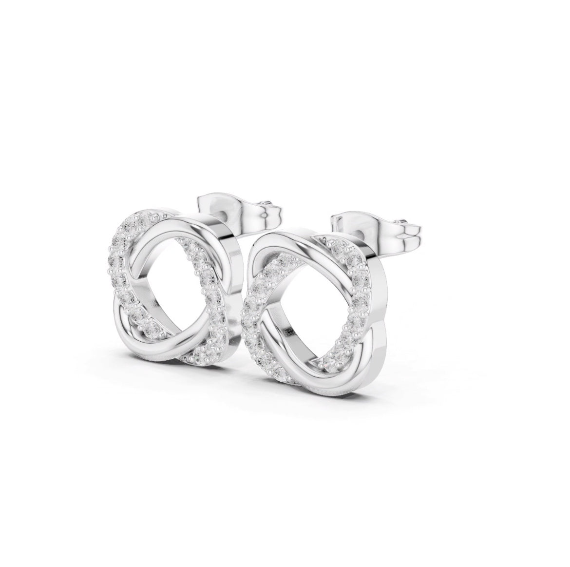 Zorelle Pavé Infinity Frame Studs