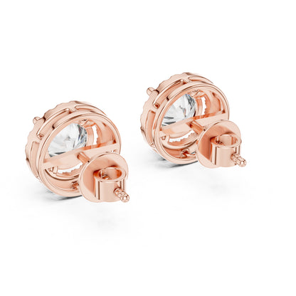 Elegant Lab Grown Diamond Stud Earrings in Gold for Women