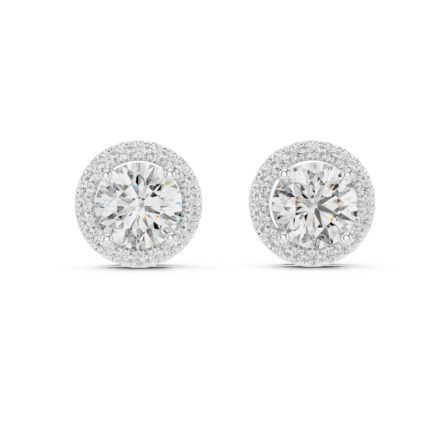Elegant Lab Grown Diamond Stud Earrings in Gold for Women