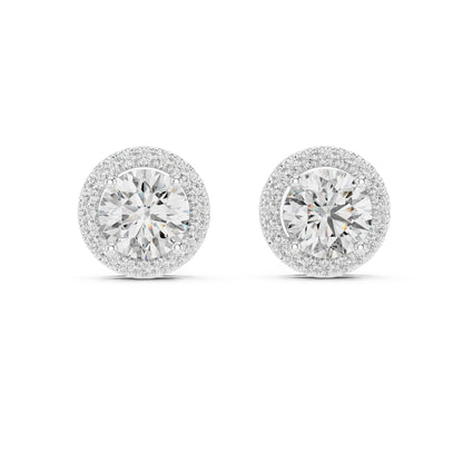 Elegant Lab Grown Diamond Stud Earrings in Gold for Women