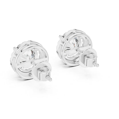 Elegant Lab Grown Diamond Stud Earrings in Gold for Women