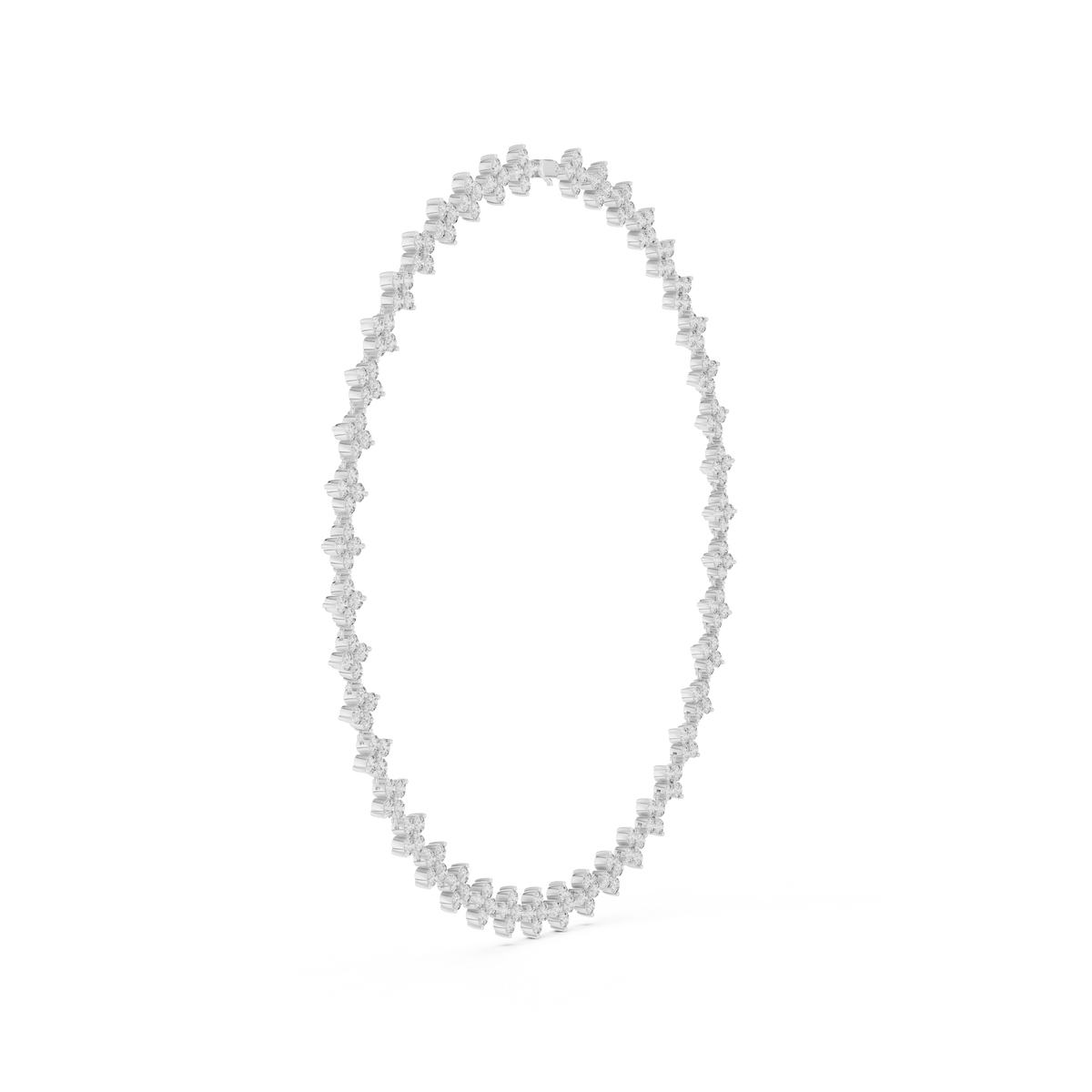 Rosavelle Diamond Floral Vine Necklace