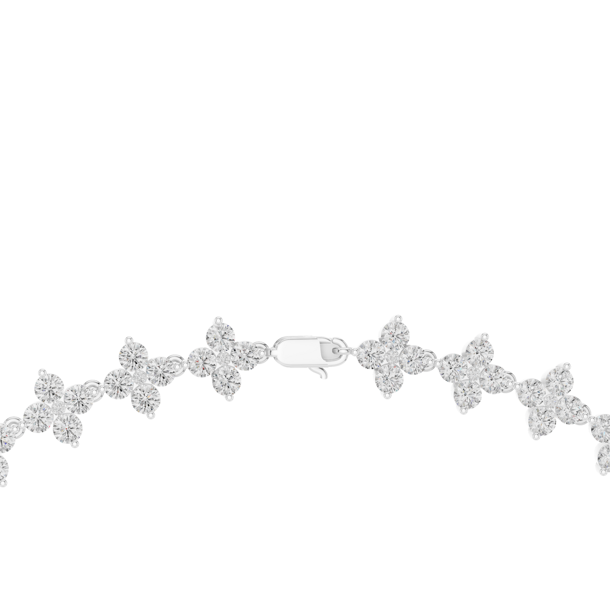 Rosavelle Diamond Floral Vine Necklace