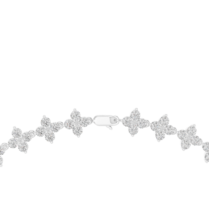 Rosavelle Diamond Floral Vine Necklace