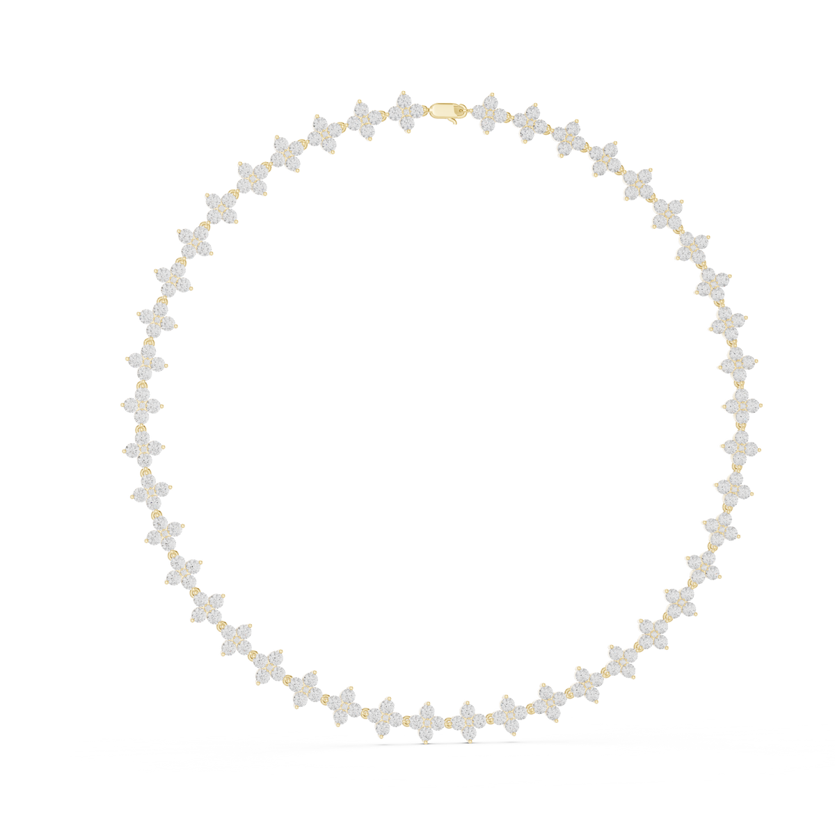 Rosavelle Diamond Floral Vine Necklace
