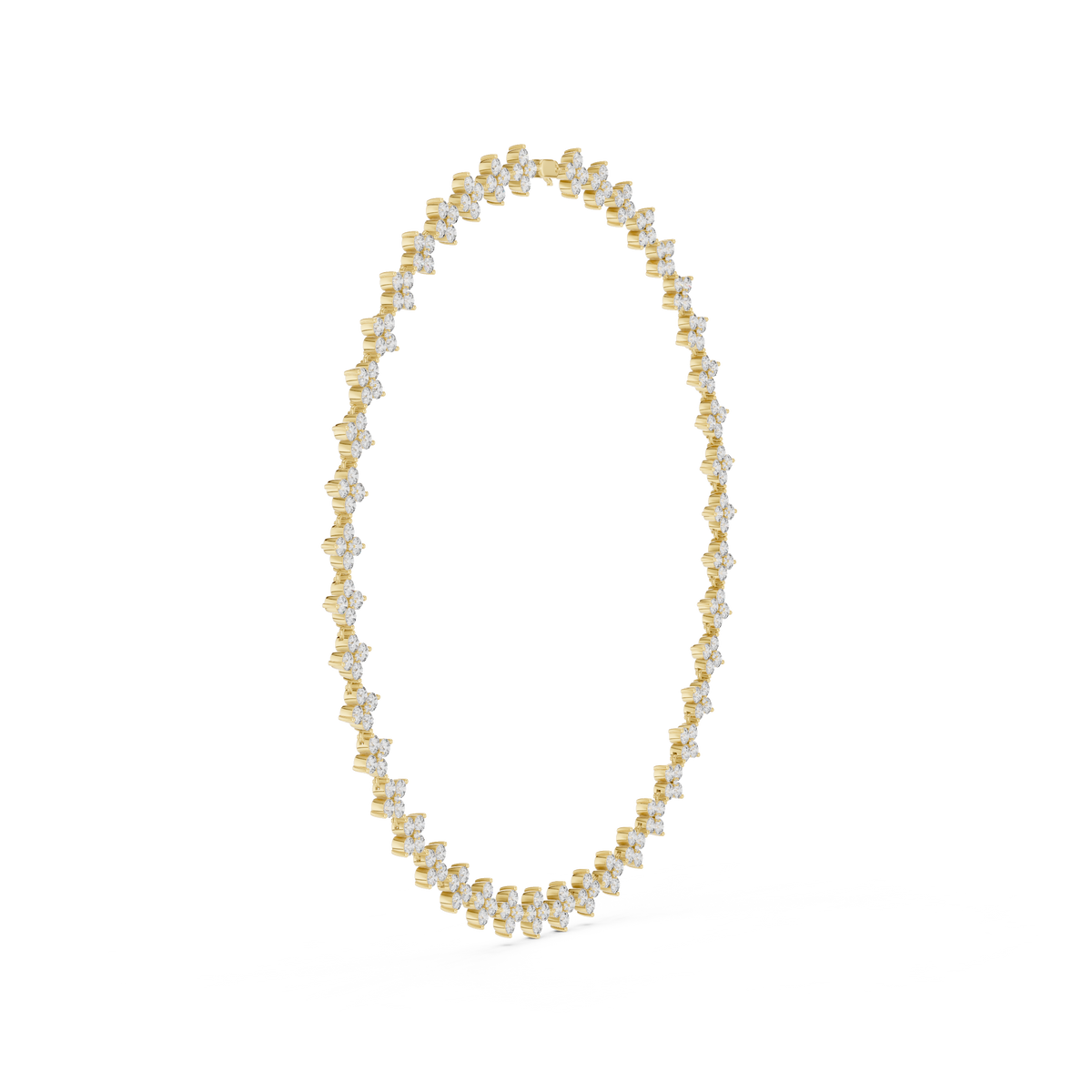 Rosavelle Diamond Floral Vine Necklace