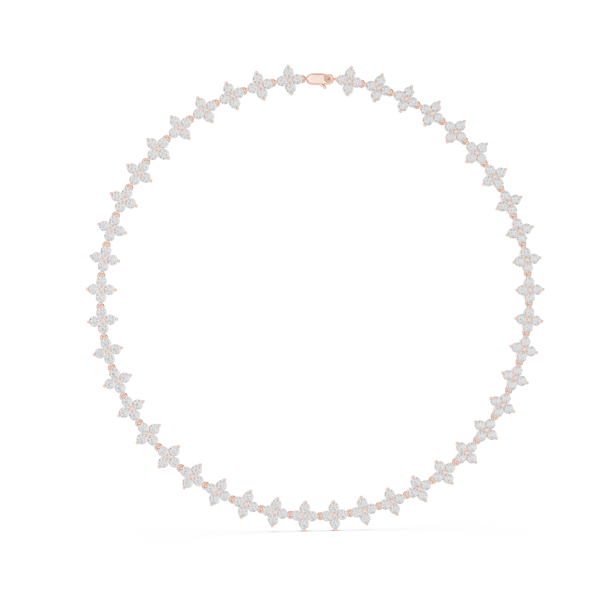 Rosavelle Diamond Floral Vine Necklace