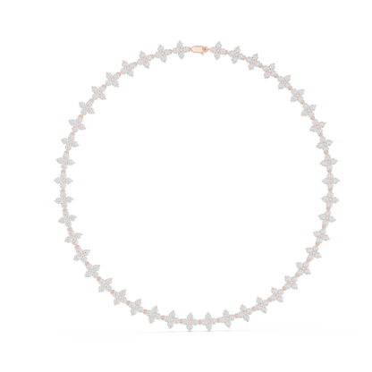 Rosavelle Diamond Floral Vine Necklace