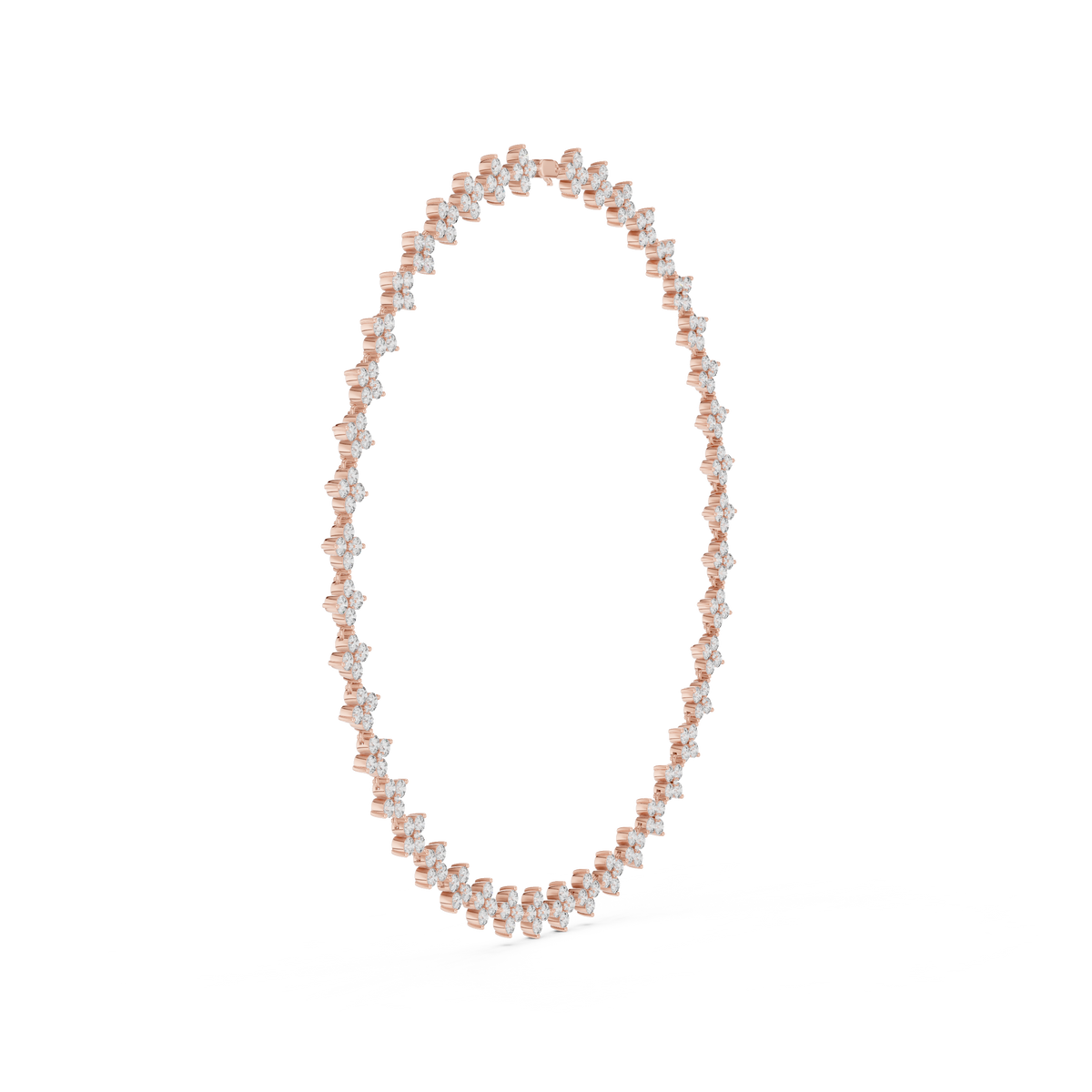 Rosavelle Diamond Floral Vine Necklace