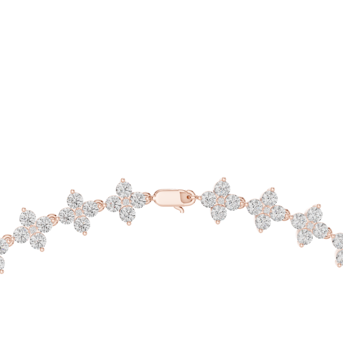 Rosavelle Diamond Floral Vine Necklace