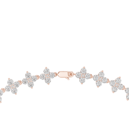Rosavelle Diamond Floral Vine Necklace