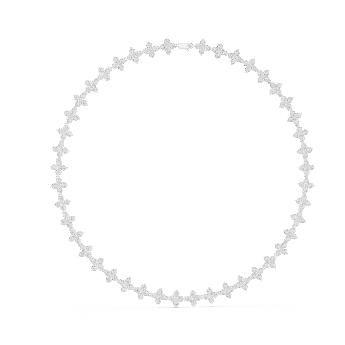Rosavelle Diamond Floral Vine Necklace