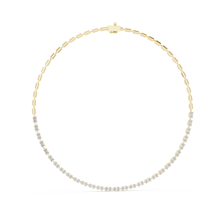 Elara Emerald Diamond Tennis Necklace