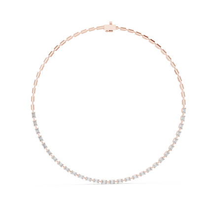 Elara Emerald Diamond Tennis Necklace