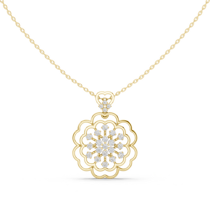 Elowira Floral Diamond Bloom Pendant