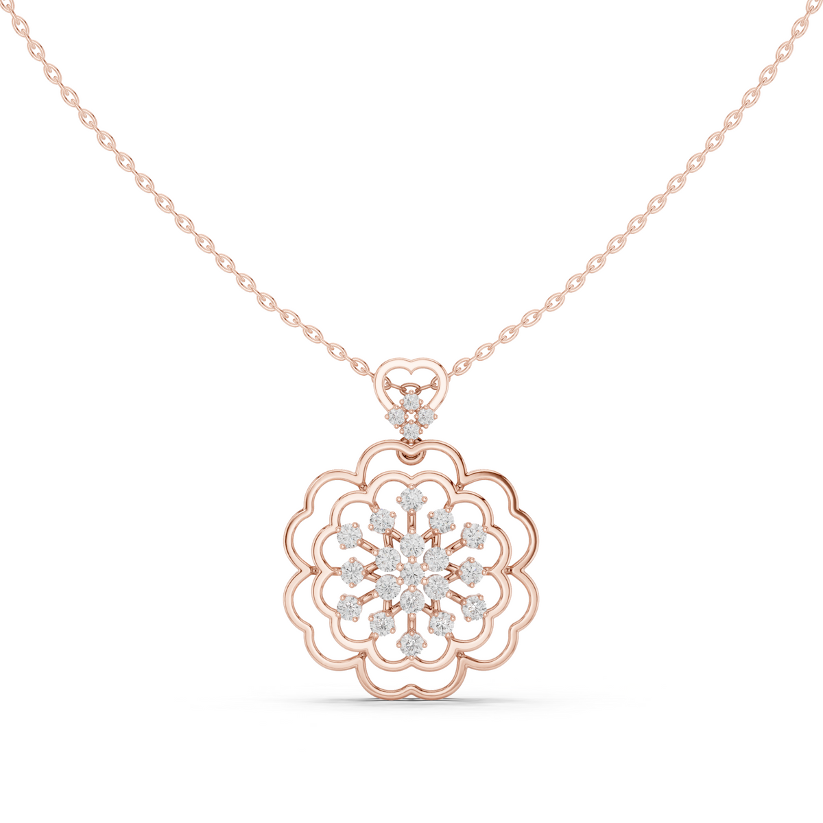 Elowira Floral Diamond Bloom Pendant
