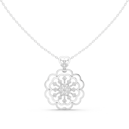 Elowira Floral Diamond Bloom Pendant