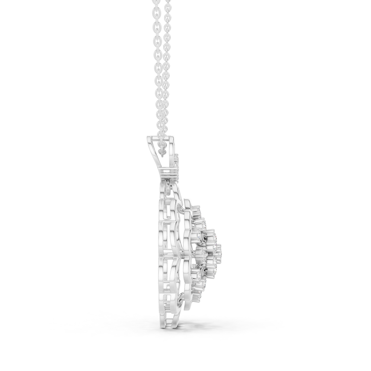 Elowira Floral Diamond Bloom Pendant
