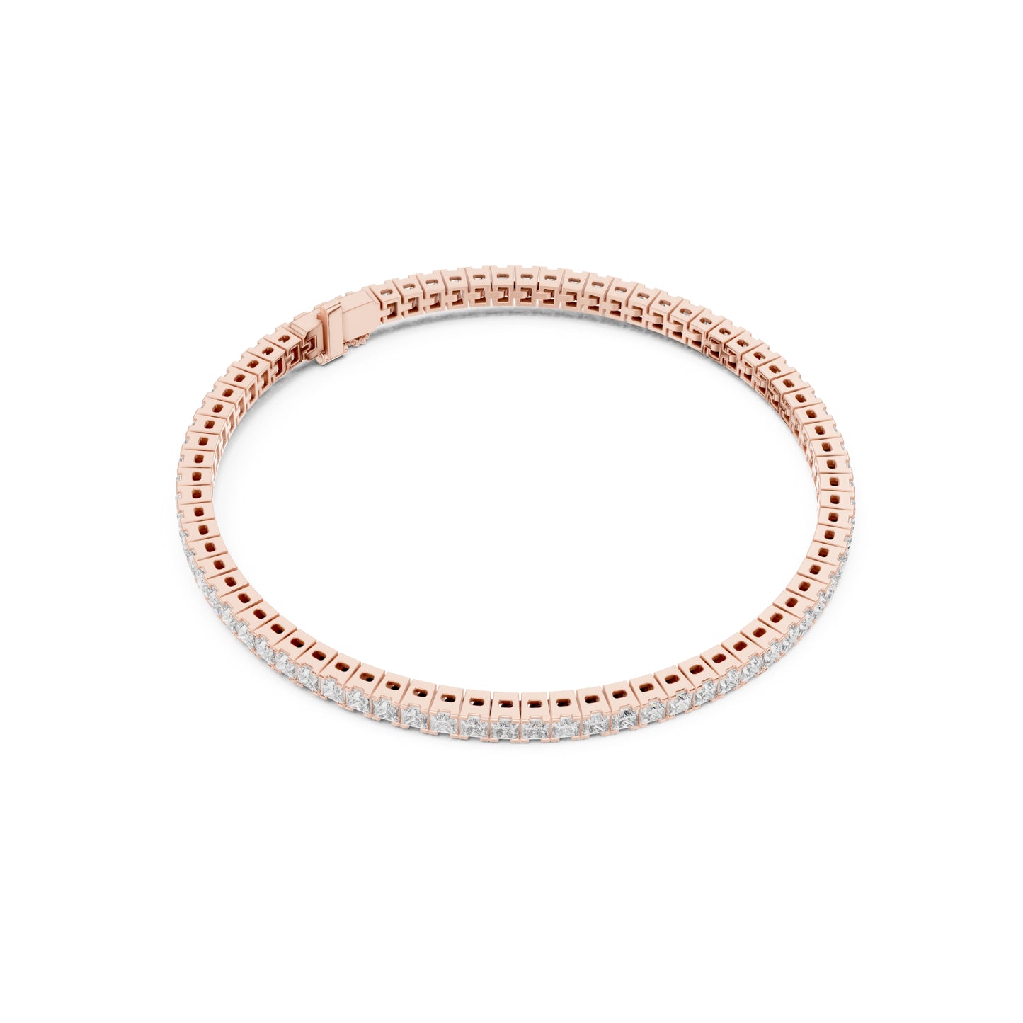 Imperial Prism Princess Cut Lab Grown Diamond Tennis Bracelet in Gold for Women's Classic Luxury Bracelet