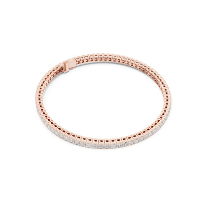 Imperial Prism Princess Cut Lab Grown Diamond Tennis Bracelet in Gold for Women's Classic Luxury Bracelet