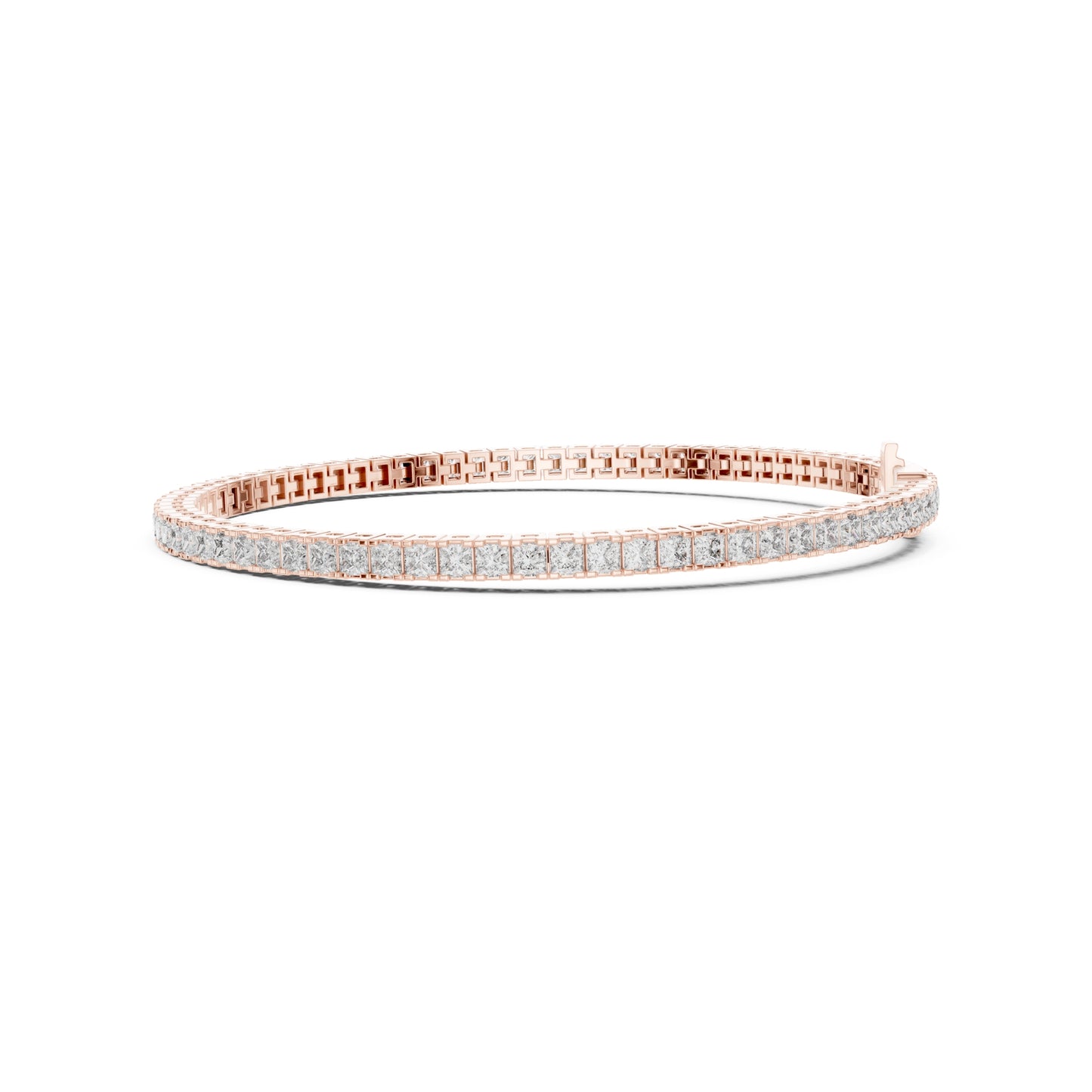 Imperial Prism Princess Cut Lab Grown Diamond Tennis Bracelet in Gold for Women's Classic Luxury Bracelet