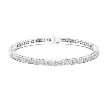Imperial Prism Princess Cut Lab Grown Diamond Tennis Bracelet in Gold for Women's Classic Luxury Bracelet