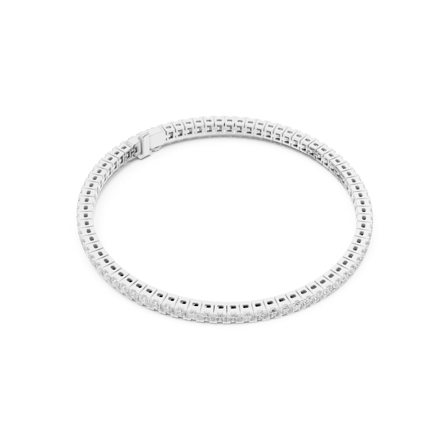 Imperial Prism Princess Cut Lab Grown Diamond Tennis Bracelet in Gold for Women's Classic Luxury Bracelet