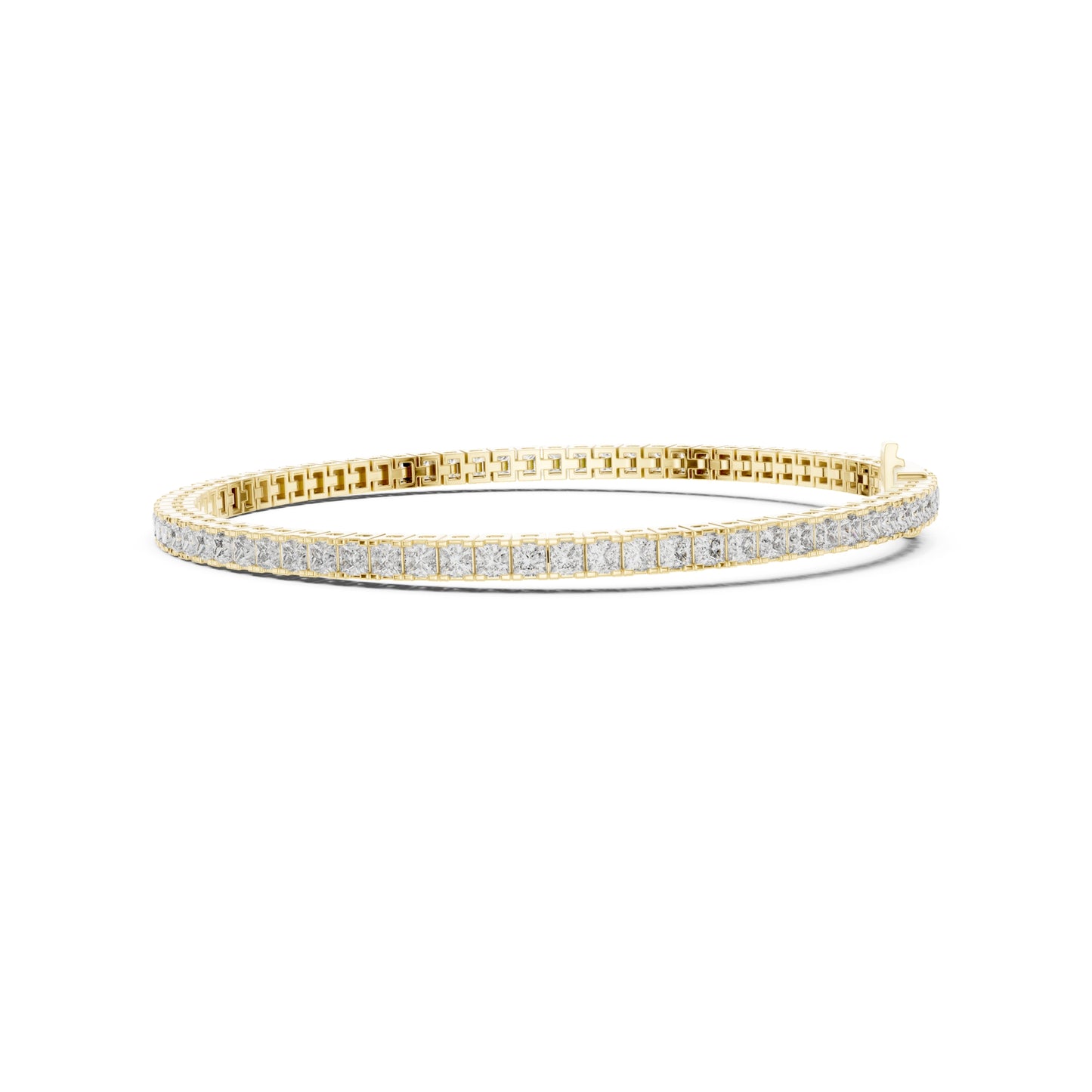 Imperial Prism Princess Cut Lab Grown Diamond Tennis Bracelet in Gold for Women's Classic Luxury Bracelet