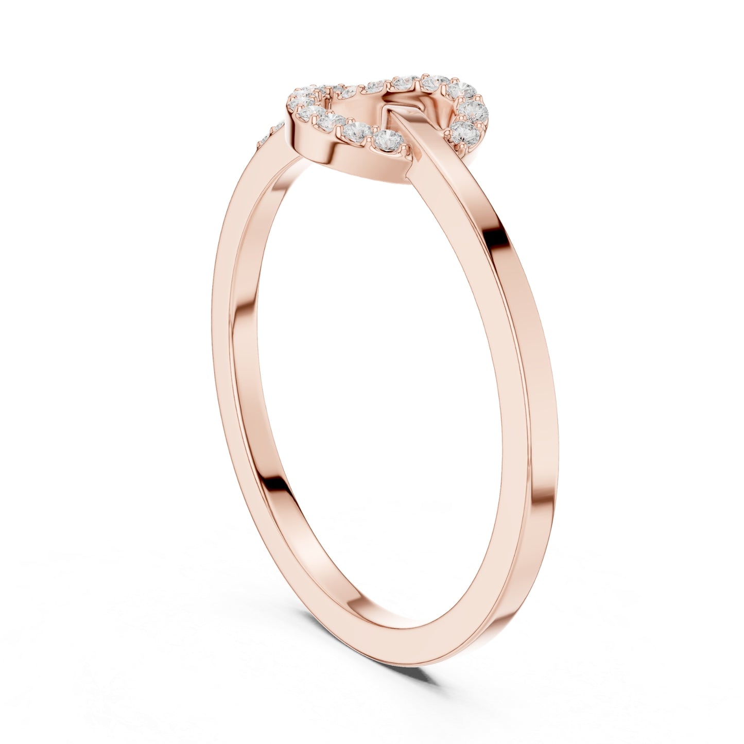 Liora Knot Round Lab Grown Diamond Ring in Gold for Women's Infinity Style for Everyday & Gifting