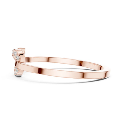 Liora Knot Round Lab Grown Diamond Ring in Gold for Women's Infinity Style for Everyday & Gifting