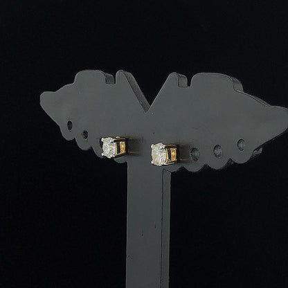 Aurielle Classic Round Lab Grown Diamond Stud Earrings in Gold for Women