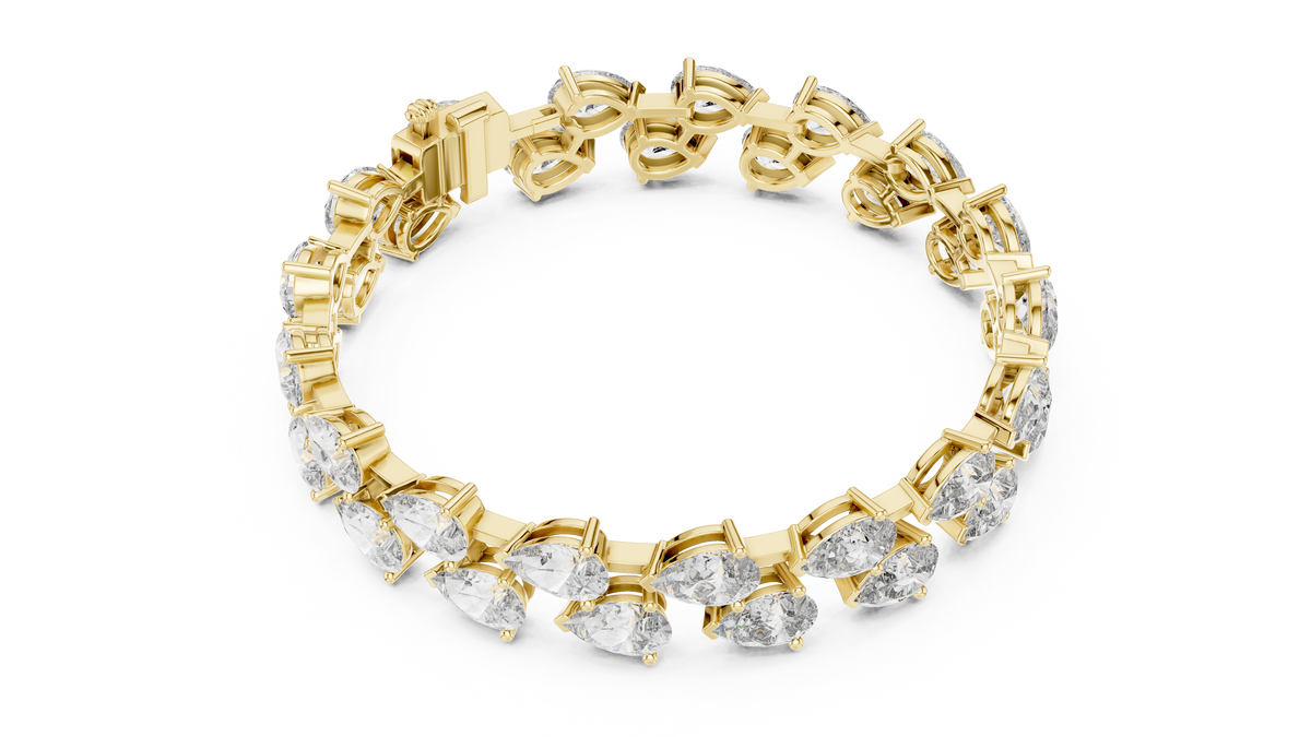 Elvaris Pear Diamond Tennis Bracelet