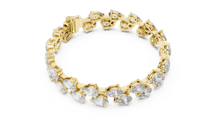 Elvaris Pear Diamond Tennis Bracelet